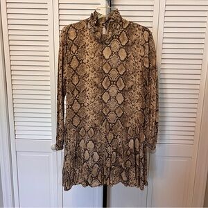 Zara Andrea mini dress snake print